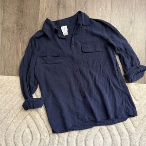 Navy blue button up